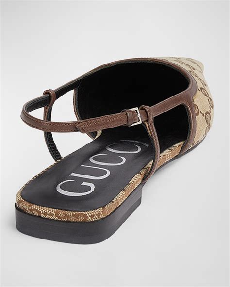 gucci demi monogram ballerina flats.